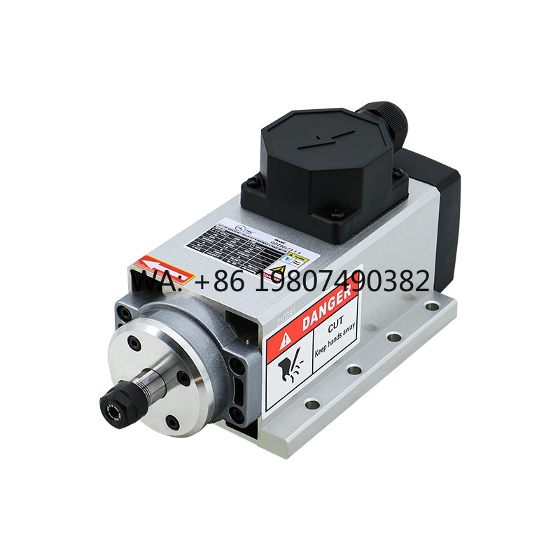 Er20 Collet Chuck Spindle Motor 220V - มอเตอร์แกนหมุน CNC ระบายความร้อนด้วยอากาศ ความเร็วสูง 1.5KW 2HP